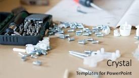  Presentation with assembling wooden furniture furniture - Slides with self assembly - assembling flat pack furniture background and a  colored foreground