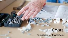  Presentation with assembling wooden furniture furniture - Theme featuring self assembly - assembling flat pack furniture background and a  colored foreground