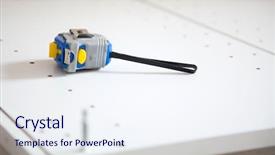 Presentation with diy - PPT theme consisting of self assembly - tape measure on flat pack background and a sky blue colored foreground