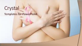  Presentation with cancer care - Presentation theme featuring self awareness - breast cancer pink ribbon background and a lemonade colored foreground