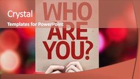  Presentation with lights - Presentation theme having self awareness - who are you card background and a coral colored foreground