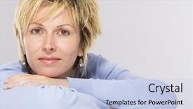  Presentation with indian woman bridal face - Presentation design with self care - forty years woman face background and a light blue colored foreground