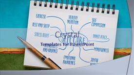  Presentation with self care - Presentation theme consisting of self-care-mind-map-sketch and a sky blue colored foreground