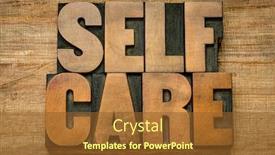  Presentation with mental health - Cool new presentation with self-care-word-abstract backdrop and a tawny brown colored foreground