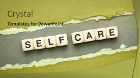  Presentation with abstract health - Amazing presentation having self-care-word-abstract backdrop and a yellow colored foreground