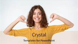  Presentation with funny - Colorful slides enhanced with self centered - portrait of a funny smiling backdrop and a yellow colored foreground