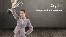  Presentation with confidence - PPT theme enhanced with self confidence - composite image of portrait background and a gray colored foreground