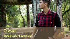  Presentation with cheerful stylish city girl using - Amazing PPT theme having self confidence - stylish girl posing at park backdrop and a violet colored foreground