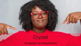  Presentation with proud american - Beautiful slides featuring self confidence - young african american plus size backdrop and a red colored foreground