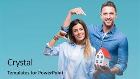  Presentation with self love - Amazing slide deck having self confidence - young couple in love holding backdrop and a light blue colored foreground