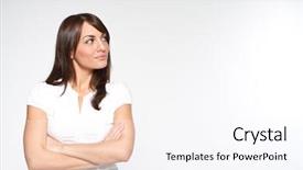  Presentation with confidence - Colorful PPT layouts enhanced with self confidence - young woman backdrop and a sky blue colored foreground