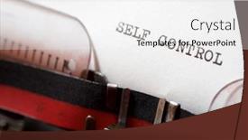  Presentation with self - Slide set having self-control-phrase-written background and a white colored foreground