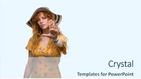  Presentation with summer - Cool new presentation theme with self denial - young redhead woman wearing summer backdrop and a  colored foreground
