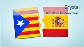  Presentation with independence - Amazing slide deck having self determination - estelada the catalan pro-independence flag backdrop and a sky blue colored foreground