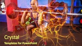  Presentation with weightlifting - Amazing slides having self determination - full length of male athlete backdrop and a  colored foreground