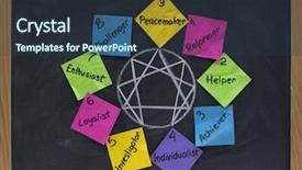  Presentation with personality - Presentation design having self development - enneagram of personality - nine background and a tawny brown colored foreground