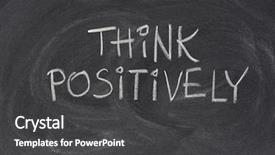  Presentation with self development - Audience pleasing slides consisting of self development - think positively slogan handwritten backdrop and a dark gray colored foreground