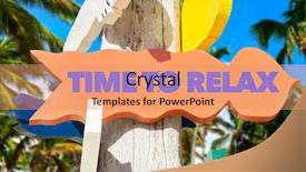  Presentation with direction - Slides enhanced with self directed - time to relax direction sign background and a coral colored foreground