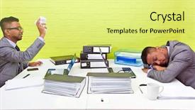  Presentation with sleeping - Slides with multi discipline - indian businessman throwing paper background and a  colored foreground