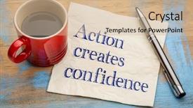 Presentation with confidence - Presentation design with self esteem - action created confidence motivational reminder background and a soft green colored foreground