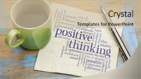  Presentation with cloud - Cool new theme with self esteem - positive thinking word cloud backdrop and a soft green colored foreground