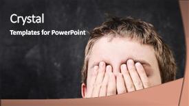  Presentation with self esteem - Presentation featuring self esteem - student with his hands background and a dark gray colored foreground