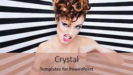  Presentation with professional - Presentation theme having self expression - portrait of beautiful young woman background and a coral colored foreground