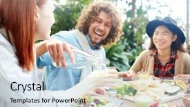  Presentation with lemonade - Cool new PPT layouts with self help group - happy man pouring fresh lemonade backdrop and a  colored foreground