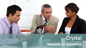  Presentation with meeting - Beautiful PPT layouts featuring self help group - working meeting backdrop and a seafoam green colored foreground