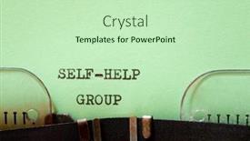  Presentation with self - Presentation consisting of self-help-group-phrase-written background and a soft green colored foreground