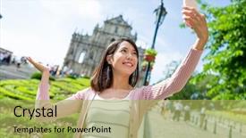  Presentation with saint - Amazing theme having self image with saint paul backdrop and a yellow colored foreground