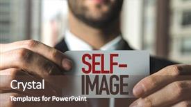  Presentation with low self esteem - Amazing PPT theme having self-image backdrop and a tawny brown colored foreground