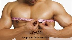  Presentation with close up of a chess - PPT layouts featuring self improvement - close-up of a man measuring background and a coral colored foreground