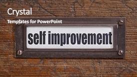  Presentation with improvement - Slides enhanced with self improvement - file cabinet label background and a  colored foreground