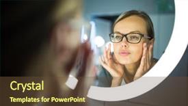  Presentation with how word until page color - Presentation theme having self improvement - pretty young woman in front background and a tawny brown colored foreground