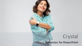  Presentation with self care - Slides featuring self-loving-care-and-people background and a light gray colored foreground