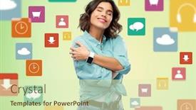  Presentation with self care - Beautiful theme featuring self-loving-care-and-people backdrop and a soft green colored foreground