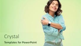  Presentation with self care - PPT layouts featuring self-loving-care-and-people background and a soft green colored foreground