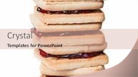  Presentation with self - Cool new presentation design with self-made-square-cookies backdrop and a coral colored foreground