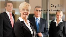  Presentation with front office - PPT theme featuring self management - business - team background and a coral colored foreground