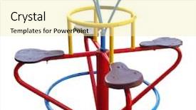  Presentation with clipping - Beautiful presentation theme featuring self propelled merry-go-round backdrop and a  colored foreground