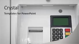  Presentation with gas station - Presentation theme featuring self-service terminal at gas background and a light gray colored foreground