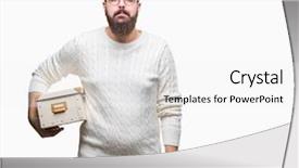  Presentation with glasses - Theme with self storage - young hipster man wearing glasses background and a  colored foreground