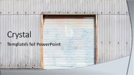  Presentation with metal roller shutter - Amazing slides having self storage unit shutter door backdrop and a sky blue colored foreground