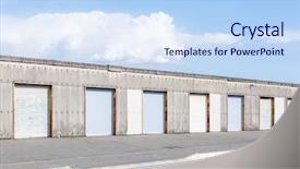  Presentation with metal roller shutter - Colorful presentation enhanced with self storage unit shutter door backdrop and a light blue colored foreground