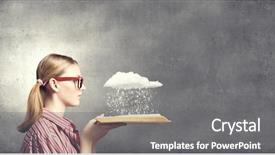  Presentation with book - Colorful presentation enhanced with self story - young funny girl with opened backdrop and a  colored foreground