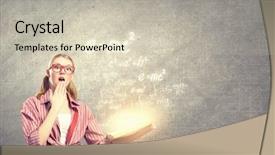  Presentation with book - PPT layouts consisting of self story - young funny girl with opened background and a  colored foreground