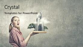  Presentation with book - Slides having self story - young funny girl with opened background and a  colored foreground