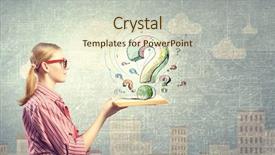  Presentation with story book - Slides featuring self story - young funny girl with opened background and a  colored foreground