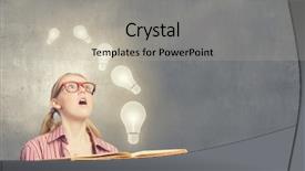  Presentation with story book - Theme enhanced with self story - young funny girl with opened background and a  colored foreground